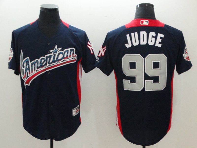 Men New York Yankees #99 Judge Blue All star MLB Jerseys->new york yankees->MLB Jersey